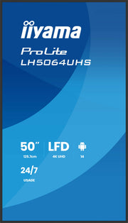 iiyama LH5064UHS-B1AG skyltställ Platt skärm för digital skyltning