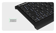 KeySonic KSK-3011ELC (DE) tangentbord Hem USB QWERTZ tyska Svart