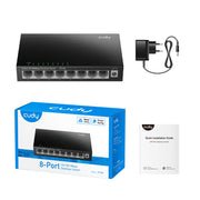 Cudy FS108 nätverksswitchar Ohanterad Fast Ethernet (10/100) Svart