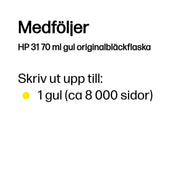 HP 31 70 ml gul originalbläckflaska - Bläckstråleutskrift