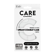 PanzerGlass CARE by Urban Combat Case Transparent w. White MagSafe iPhone 16 Pro Max