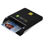 Techly I-CARD CAM-USB2TYC läsare smarta kort inomhus USB USB 2.0 Svart