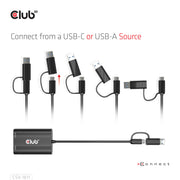 CLUB3D CSV-1611 USB-grafikadapter 3840 x 2160 pixlar Svart