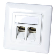 LogiLink NK4020 eluttag 2 x RJ-45 Vit