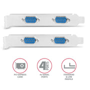 Axagon PCEA-PSN PCIe-Adapter mit 4x Seriell-Ports