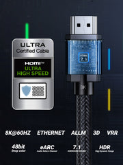 Ugreen 806020 HDMI-kabel 3 m HDMI Typ A (standard) Svart