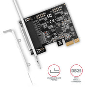 Axagon PCEA-P1N nätverkskort/adapters Intern Parallel