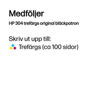HP 304 trefärgs original bläckpatron