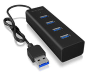 ICY BOX IB-HUB1409-U3 USB 3.2 Gen 1 (3.1 Gen 1) Type-A 5000 Mbit/s Svart