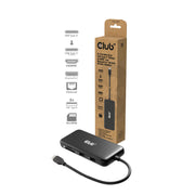 CLUB3D CSV-2551 dockningsstationer för bärbara datorer Kabel USB Type-C Svart