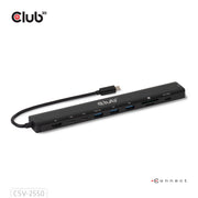 CLUB3D CSV-2550 dockningsstationer för bärbara datorer Kabel USB Type-C Svart