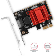 Axagon PCEE-GIX nätverkskort Intern Ethernet 1000 Mbit/s