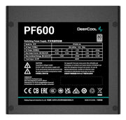 DeepCool PF600 strömförsörjningsenheter 600 W 20+4 pin ATX Svart