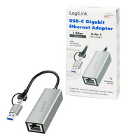 LogiLink UA0238B nätverkskort Ethernet 1000 Mbit/s