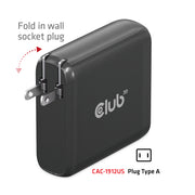 CLUB3D CAC-1912 mobilladdare Universal Svart AC inomhus