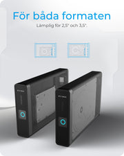ICY BOX IB-382H-C31 HDD- / SSD kabinett Svart 2.5/3.5"