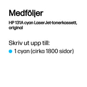 HP 131A cyan LaserJet-tonerkassett