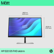 HP E-Series E22 G5 FHD-skärm - 21.5"
