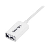 StarTech.com 3m USB2.0 m/f USB-kablar USB A 0,48 Gbit/s Vit