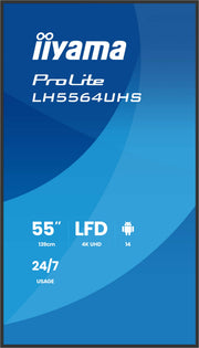 iiyama LH5564UHS-B1AG skyltställ Platt skärm för digital skyltning