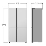LG GSLC41PYPE Kombinerad kyl/frys side-by-side Fristående 641 l Silver