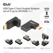 CLUB3D CAC-1528 kabelomvandlare (hane/hona) USB C Svart