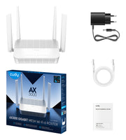 Cudy AX3000 trådlös router Gigabit Ethernet Dual-band (2,4 GHz / 5 GHz) Vit