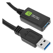 Techly ICUR3050G USB-kablar USB 3.2 Gen 1 (3.1 Gen 1) 5 m USB A Svart