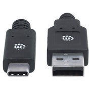 Manhattan 354974 USB-kablar USB 3.2 Gen 1 (3.1 Gen 1) 2 m USB C USB A 5 Gbit/s Svart