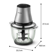 Philips 3000 series HR1503/00 elektrisk minihackare 2 l 500 W Rostfritt stål