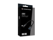 Conceptronic ABBY19B kabelomvandlare (hane/hona) USB-C USB-A Svart