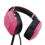 Trust GXT 415P Zirox Headset Kabel Huvudband Spela Rosa