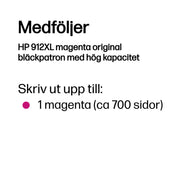 HP 912XL magenta original bläckpatron med hög kapacitet