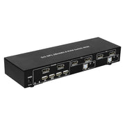 Techly IDATA DP-KVM4 KVM-switchar Rackmontering Svart