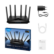 Cudy WR6500 trådlös router Gigabit Ethernet Dual-band (2,4 GHz / 5 GHz) Svart