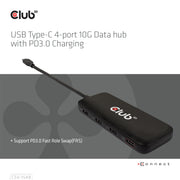 CLUB3D CSV-1548 gränssnittshubbar USB 3.2 Gen 1 (3.1 Gen 1) Type-C Svart