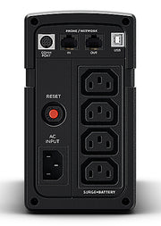 CyberPower RT650EI strömskydd (UPS) Vänteläge (offline) 0,65 kVA 400 W 4 AC-utgångar