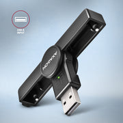 Axagon CRE-SMPA läsare smarta kort inomhus USB 2.0 Svart