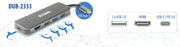 D-Link DUB-2333 dockningsstationer för bärbara datorer Kabel USB Type-C Grå