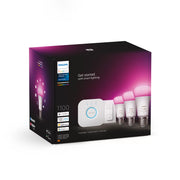 Philips Hue White och Color Ambiance Startpaket: 3 st E27 ljuskällor (1100lm) +