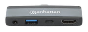 Manhattan 190404 dockningsstationer för bärbara datorer Kabel USB 3.2 Gen 2 (3.1 Gen