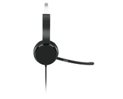 Lenovo 100 Mono Headset Kabel Huvudband Kontor/callcenter USB Type-A Svart