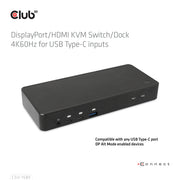 CLUB3D CSV-1585 KVM-switchar Svart