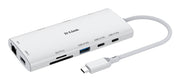 D-Link DUP-A01 gränssnittshubbar USB 3.2 Gen 1 (3.1 Gen 1) Type-C 10000 Mbit/s Vit