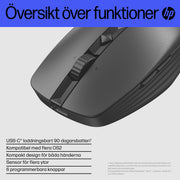 HP 715 laddningsbar mus för flera enheter