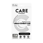 PanzerGlass CARE by Urban Combat Case Transparent w. White Qi Compatible Samsung