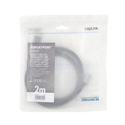 LogiLink CDA0107 videokabeladapter 2 m DisplayPort HDMI Svart