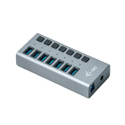 i-tec U3CHARGEHUB7 mobilladdare Universal Grå AC Snabb laddning inomhus