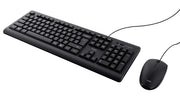 Trust TKM-250 tangentbord Mus inkluderad Kontor USB QWERTZ tyska Svart