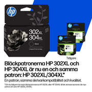 HP 302/304 trefärgs/svart bläckpatron kombinerat 2-pack